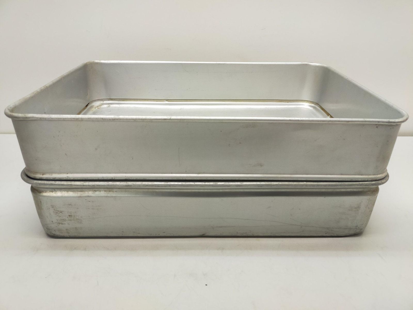 【深型バット/2段セット】業務用 アルミ番重 55×37×12cm 餃子バット 2.3kg 肉厚 炊き出し 餅つき A1619B14