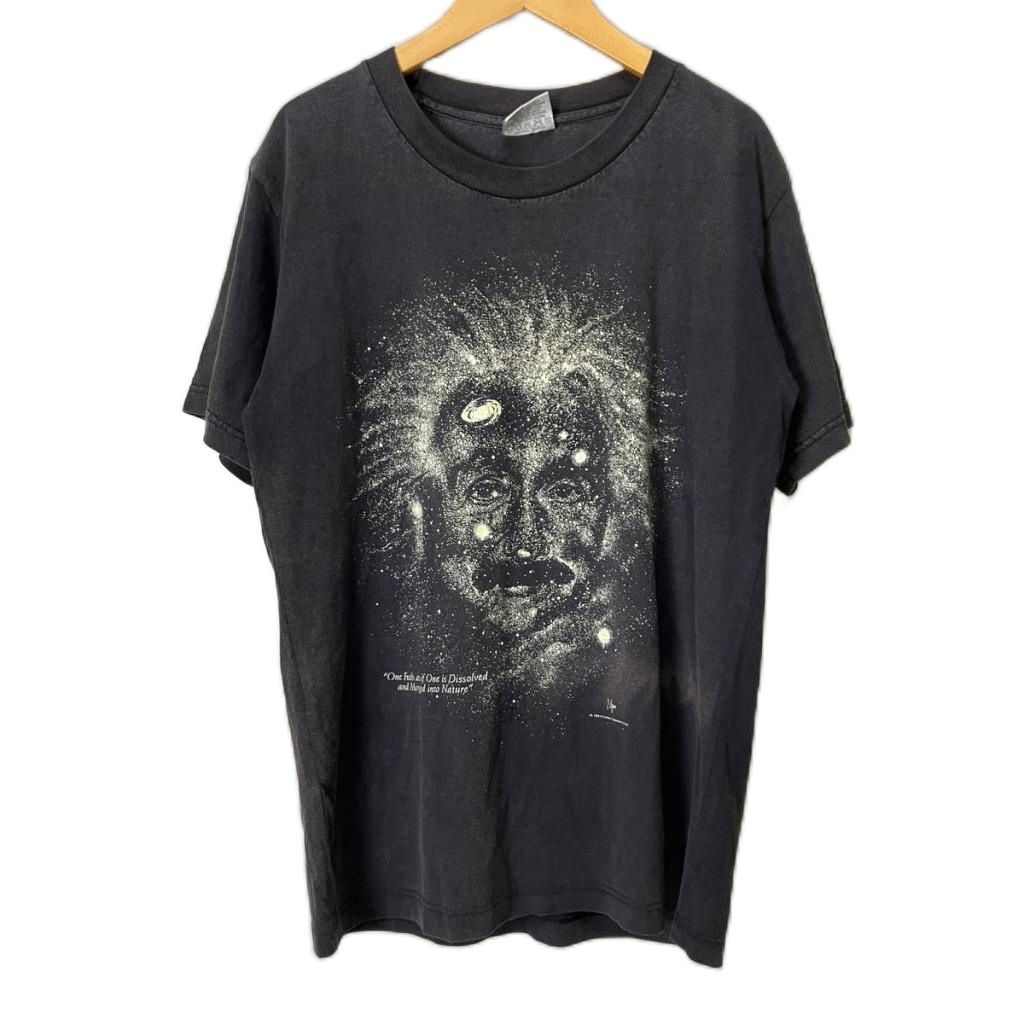 Cotton Expressions コットンエクスプロッション 93年 ヴィンテージ アインシュタイン Tシャツ USA製 フェード 半袖 XL ブラック