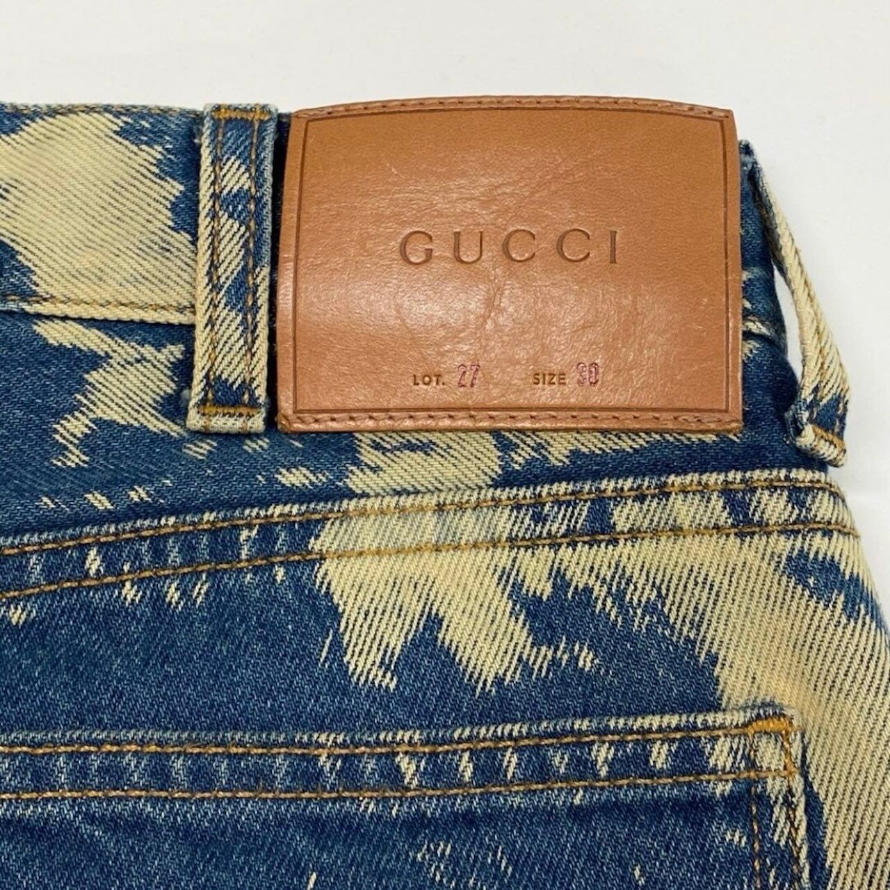 GUCCI グッチ 2017 スタッズ ブリーチ デニム ミケーレ コットン
