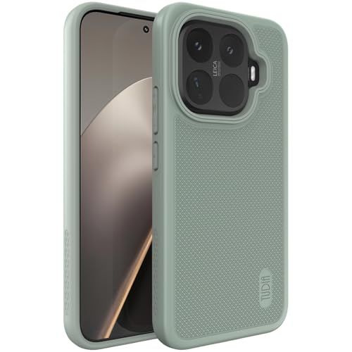 「米軍MIL規格・2層保護」TUDIA for Xiaomi 15T Pro 5G 用 ケース 2025年モデル、「MergeGrip」二層構造防御 耐衝撃 スリム ヘビーデューティー保護ケースカバー - グリーンリリーt d347c6c7