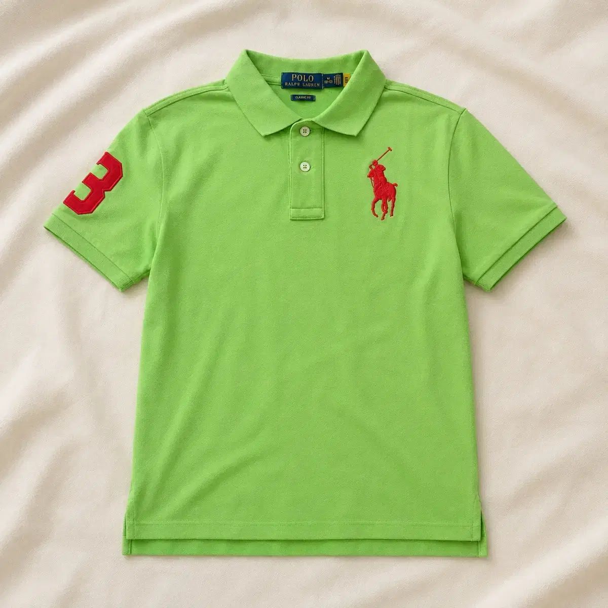 ポロ ラルフローレン チーフキープ ライム ビックポニー PKカラ 半袖Tシャツ
