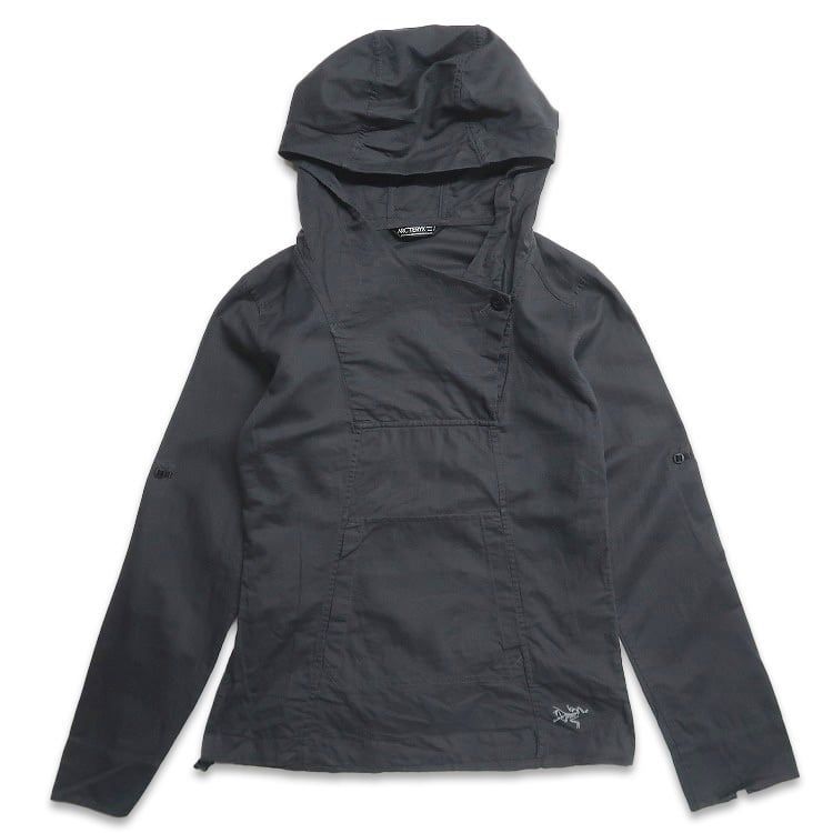 古着 Arc'teryx アークテリクス リネン プルオーバーパーカー ブラック 表記：WOMEN'S S　gd403984n w41118