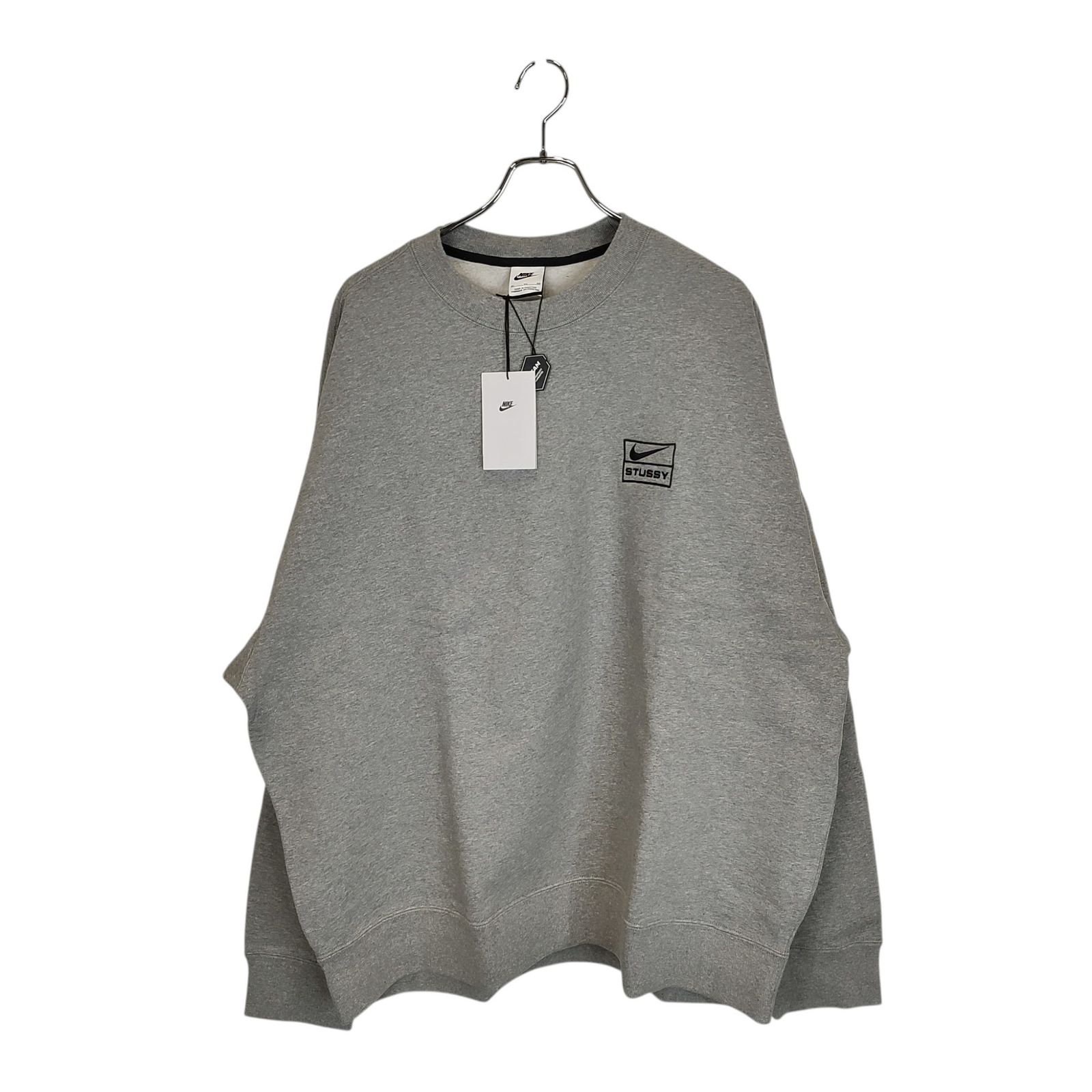 NIKE stussy XL グレー スウェットシャツ STUSSY ステューシー ×NIKE スウェット XL グレー メンズ - メルカリ