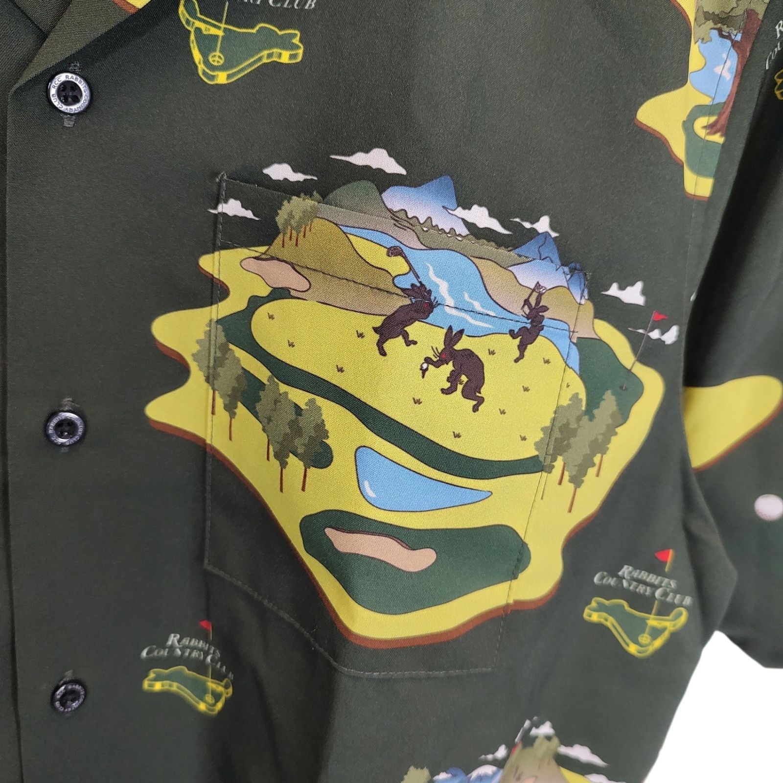 FR2 GOLF エフアールツー ゴルフ All-over print Aloha shirt 総柄