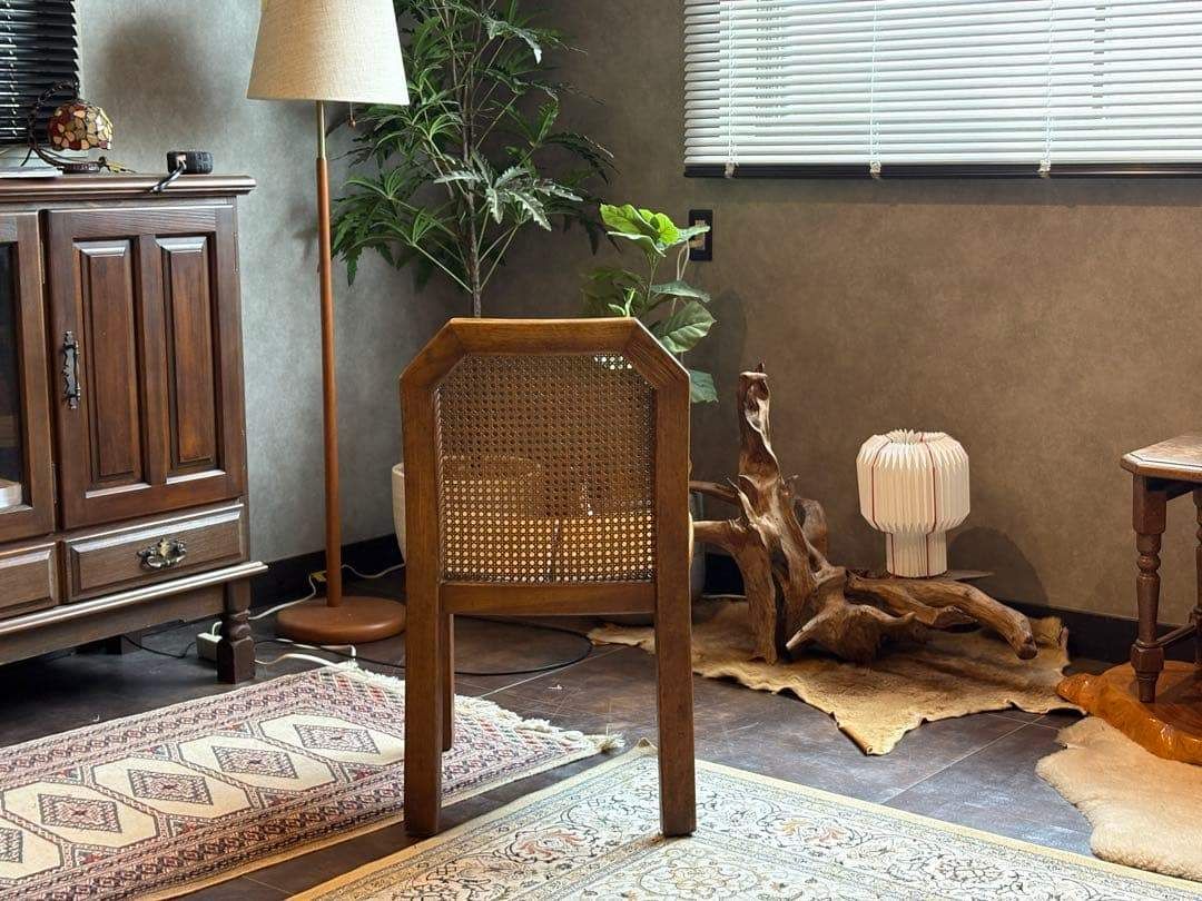 浜本工芸チェア　ヴィンテージ　クラシック　ラタン　レトロ　ウッドチェア　H 浜本工芸チェア ヴィンテージ クラシック ラタン レトロ ウッドチェア