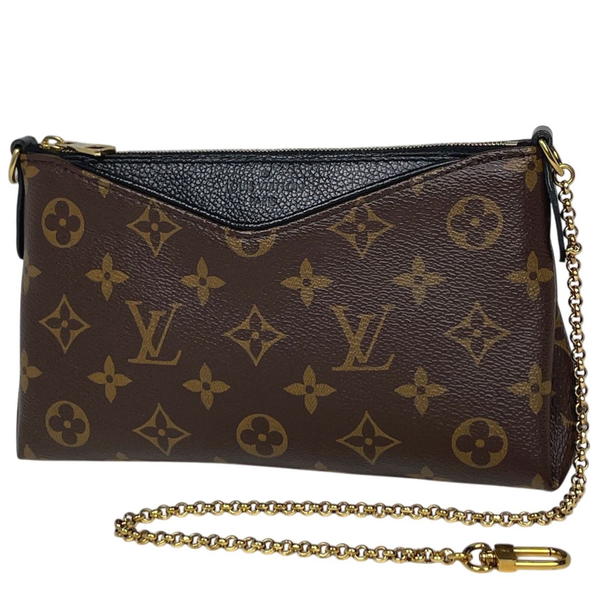 ルイ・ヴィトン Louis Vuitton パラス クラッチ 2WAY ハンドバッグ モノグラム ブラウン ノワール(ブラック) M41639 レディース 【中古】