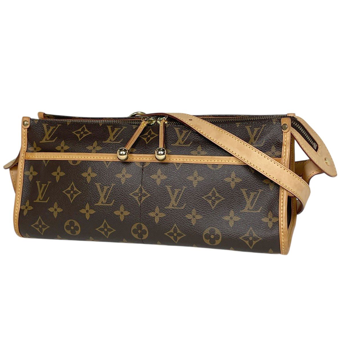 ルイ・ヴィトン Louis Vuitton ポパンクール・ロン 肩掛け 斜め掛け ショルダーバッグ モノグラム ブラウン M40008 レディース 【中古】