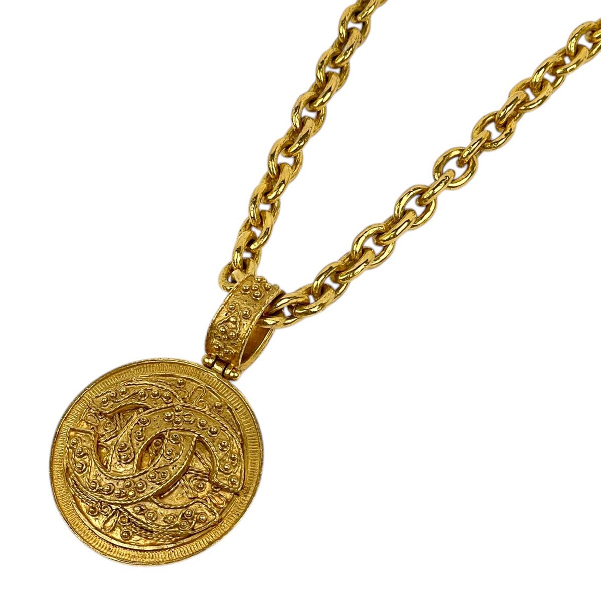 シャネル CHANEL ココマーク チェーン ネックレス ラウンド ロング GP ゴールド レディース 【中古】