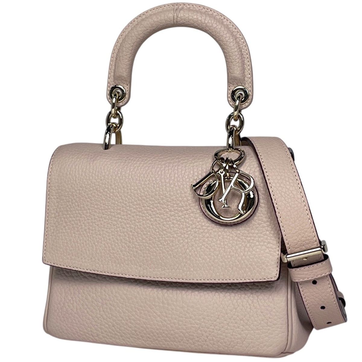 クリスチャンディオール Christian Dior ビー ディオール ハンドバッグ 2WAY ミニ レザー ピンクベージュ レディース 【中古】