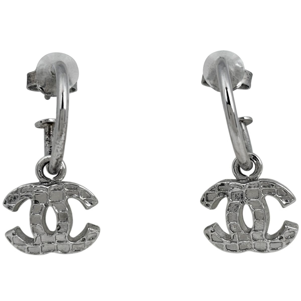 シャネル CHANEL ココマーク ピアス スイング シルバーメッキ シルバー レディース 【中古】