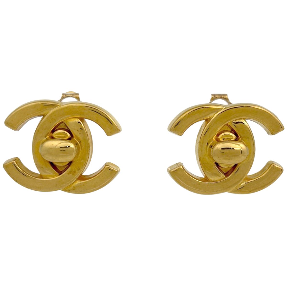 シャネル CHANEL ココマーク イヤリング ターンロック GP ゴールド レディース 【中古】