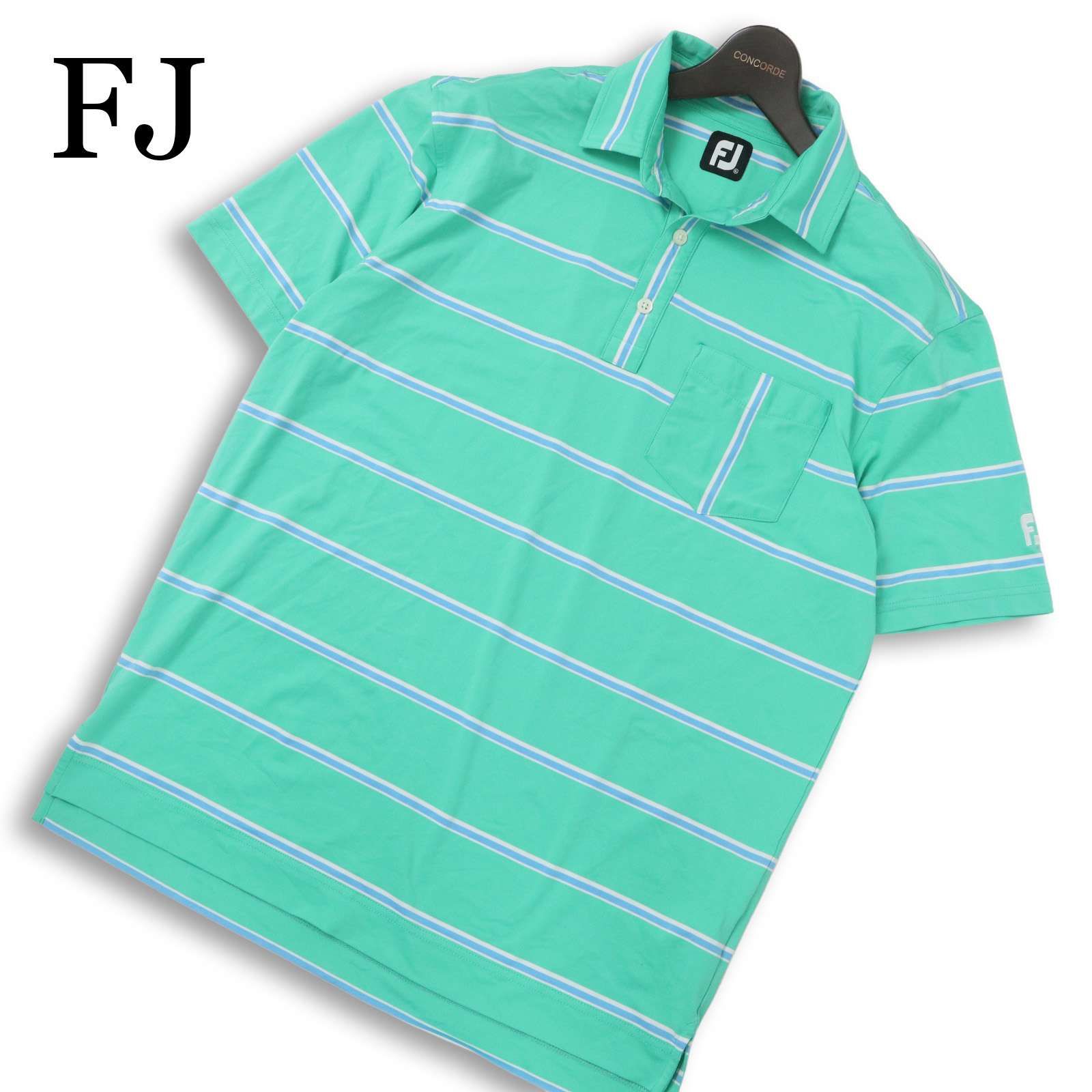 FJ FOOT JOY フットジョイ ゴルフ 春夏☆ 半袖 ストレッチ ボーダー