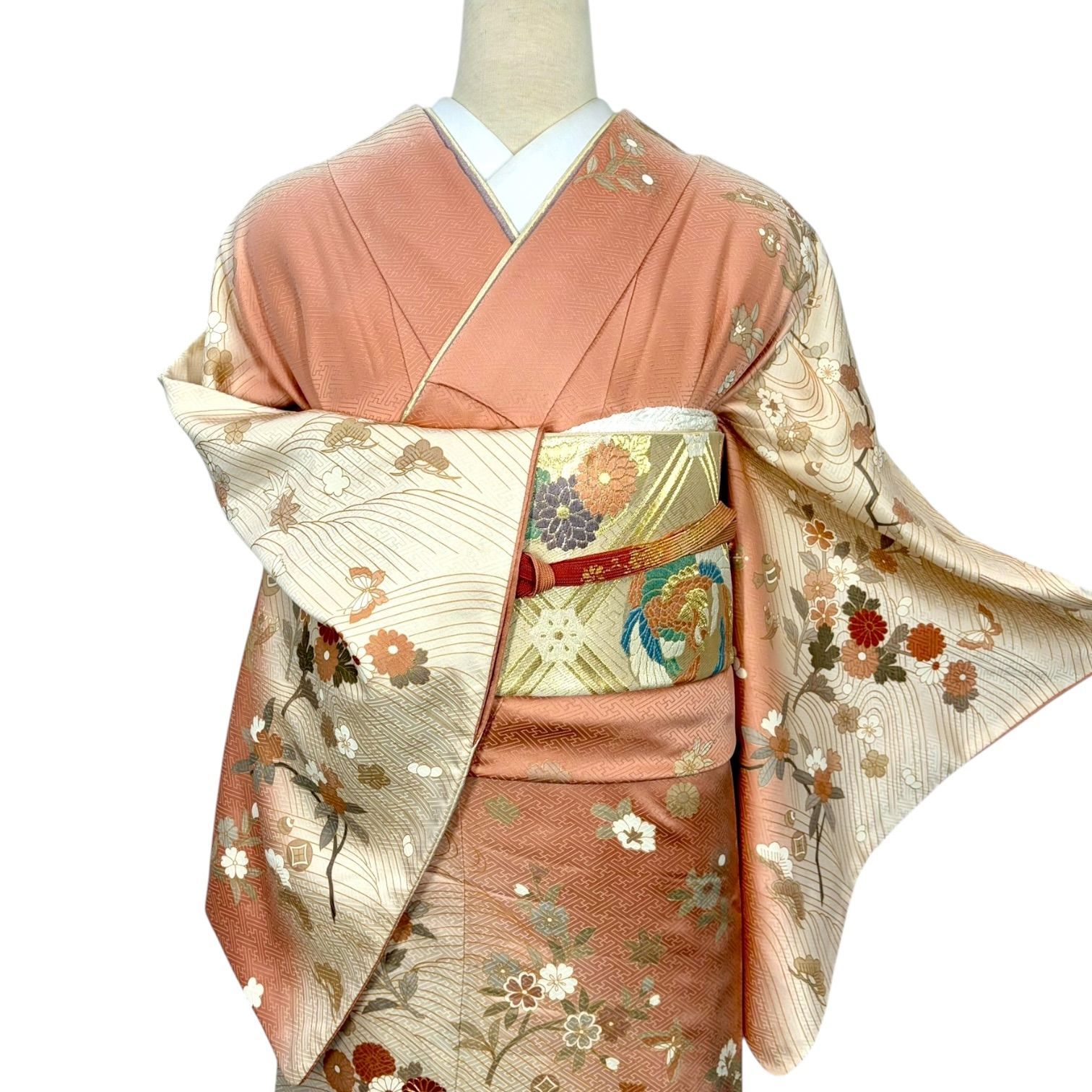 訪問着 付下げ 着物 正絹 美品 - メルカリ