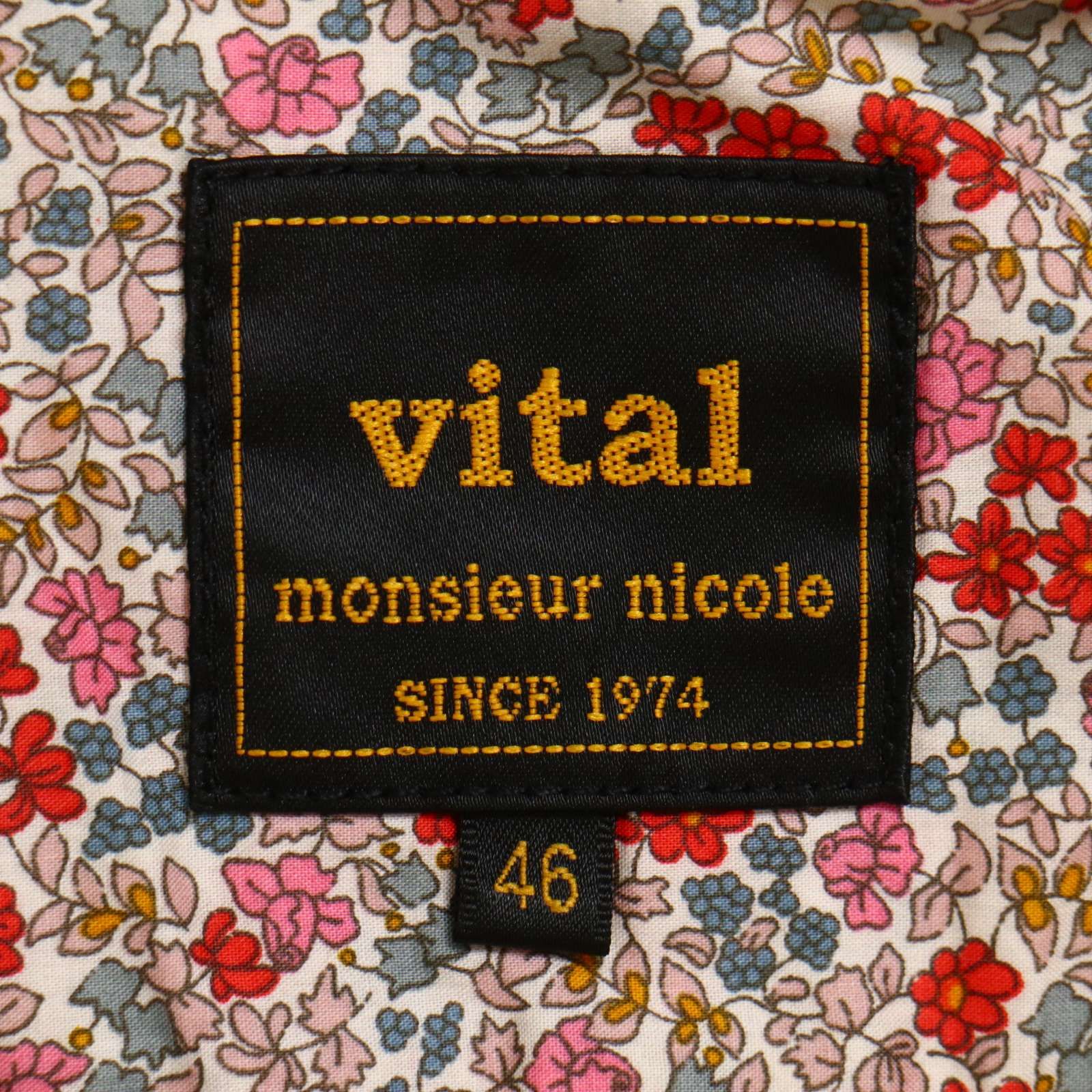 vital MONSIEUR NICOLE ムッシュ ニコル 春夏☆ 七分袖 花柄 総柄 