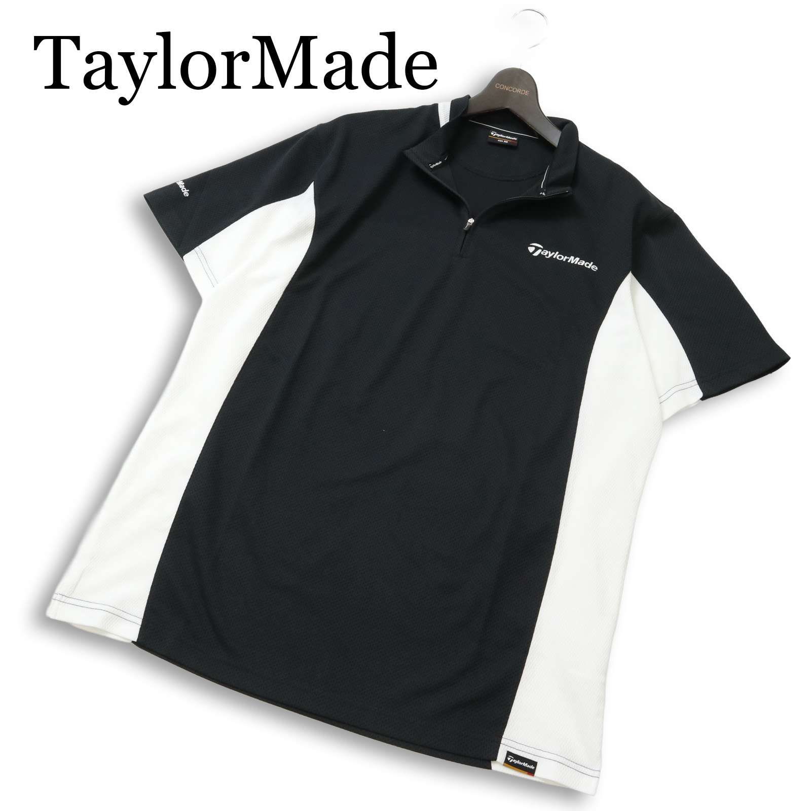 【そうすけ】テーラーメイド　2026年春夏新作ポロシャツXO TaylorMade テーラーメイド ゴルフ 春夏☆ 半袖 ハーフジップ ロゴ刺繍