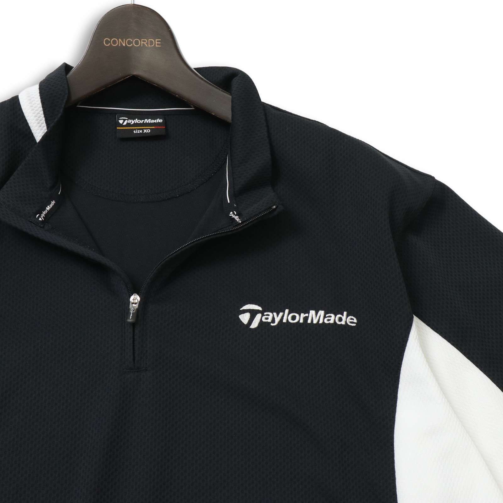 TaylorMade テーラーメイド ゴルフ 春夏☆ 半袖 ハーフジップ ロゴ刺繍