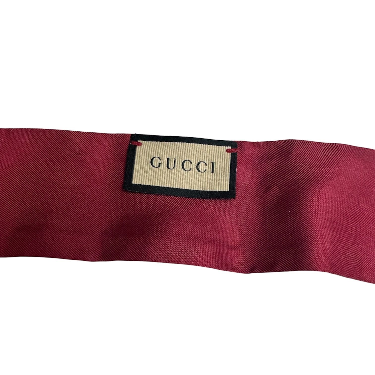 GUCCI グッチ 現行品 GGフローラ プリント シルク リボン ネックボウ