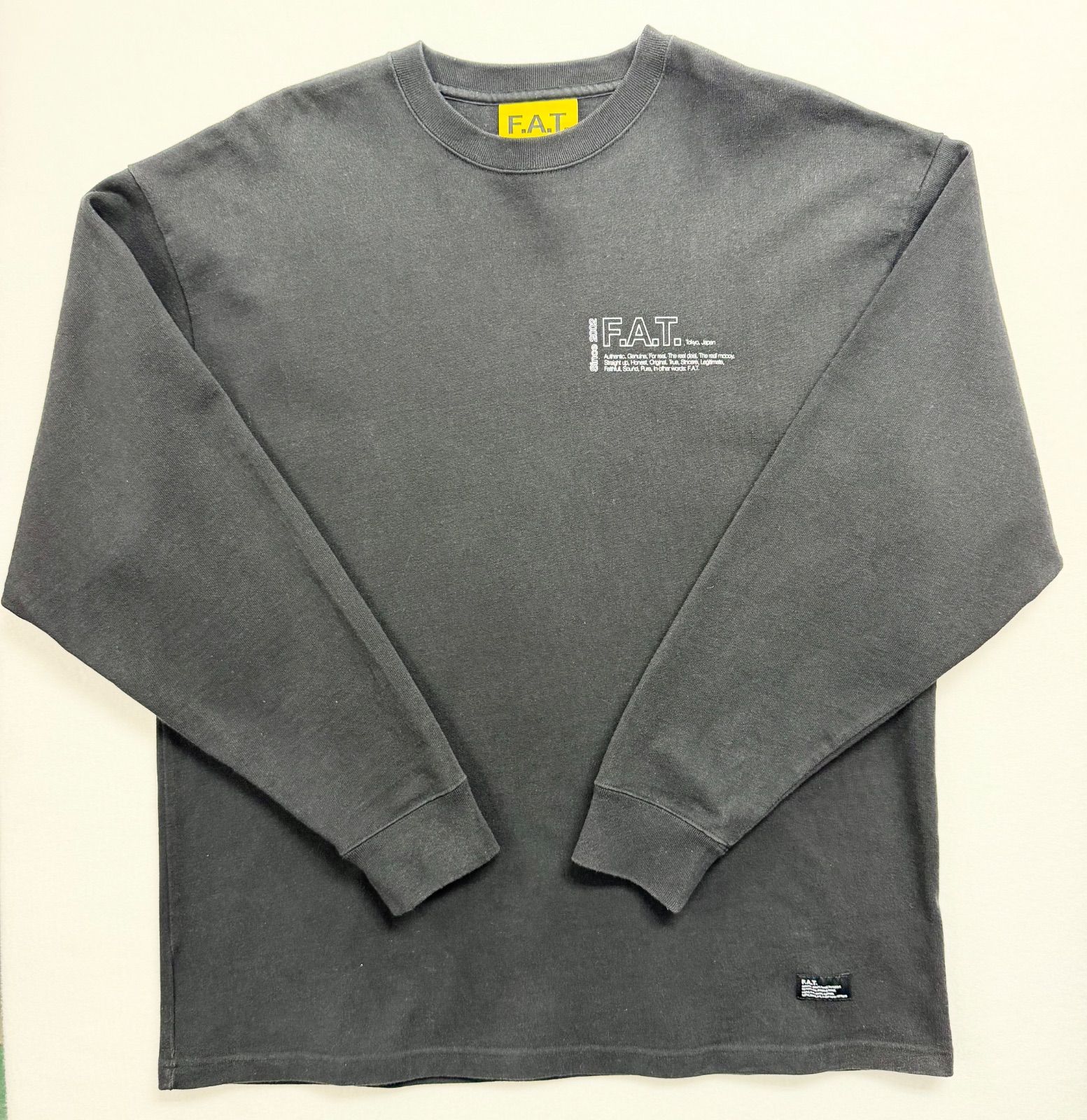 F.A.T. JUMBO ロンT ビッグシルエット ブラック FAT 長袖 - メルカリ