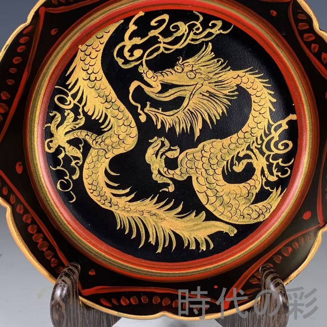 龍鳳文葵口洗】中国古美術 宋汝窯風 彩繪 筆洗 水洗 文房具 古陶磁 唐
