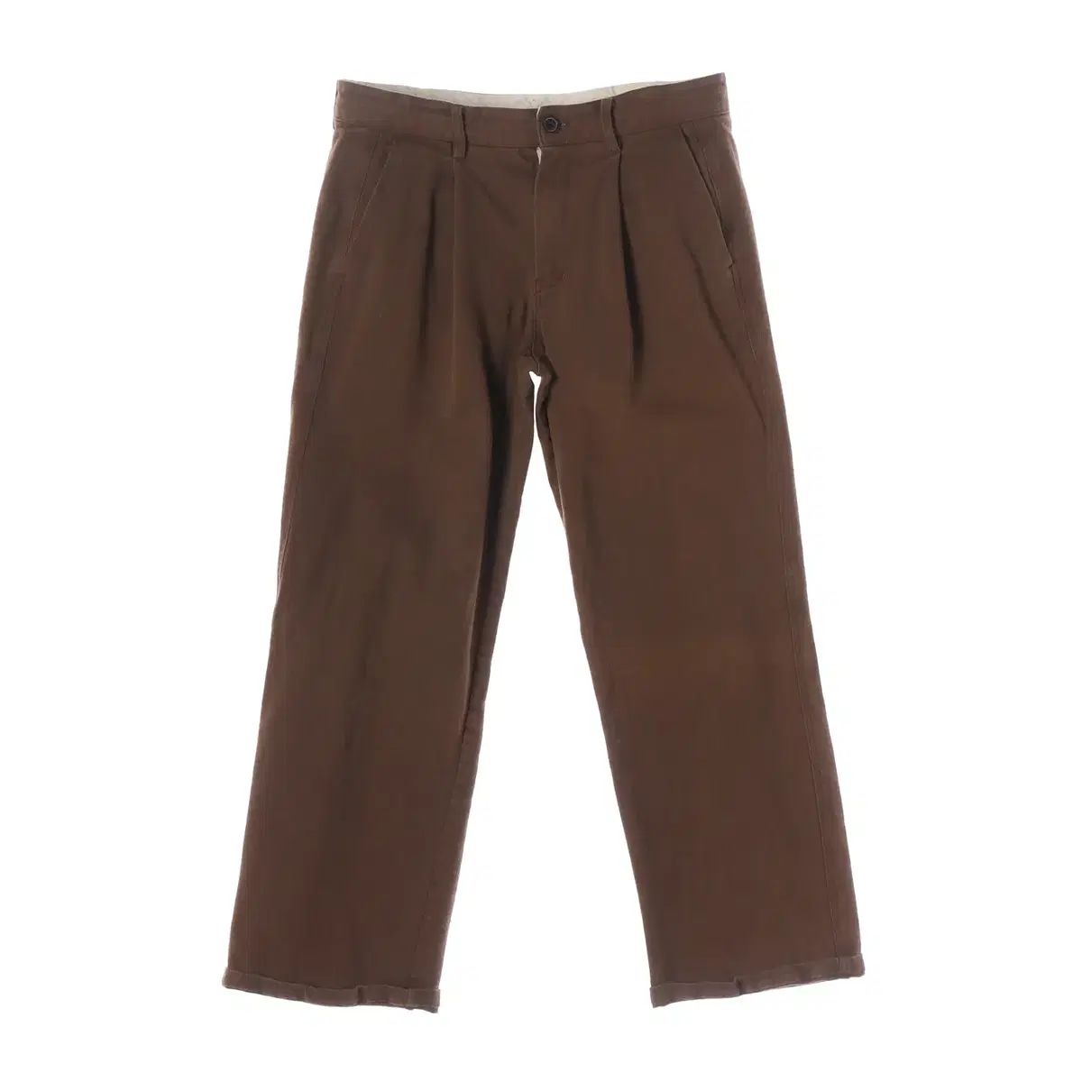 NOHANT(ノアン) ツータック ワイドフィット シンチバック コットン チノパンツ