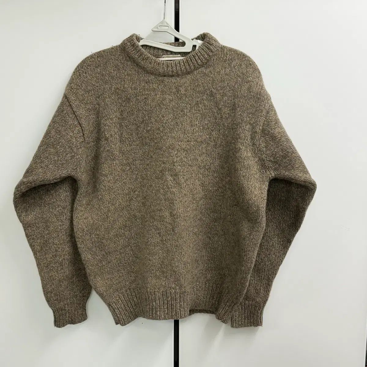 L.L.Bean エルエルビーン 100ラムウール ベージュ ニット S