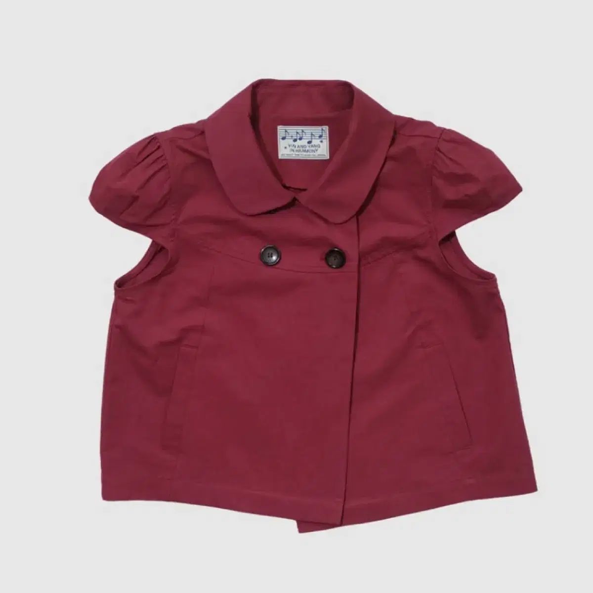 インアンドウールIN羊下ウールポポ ブラウス レッド popo blouse