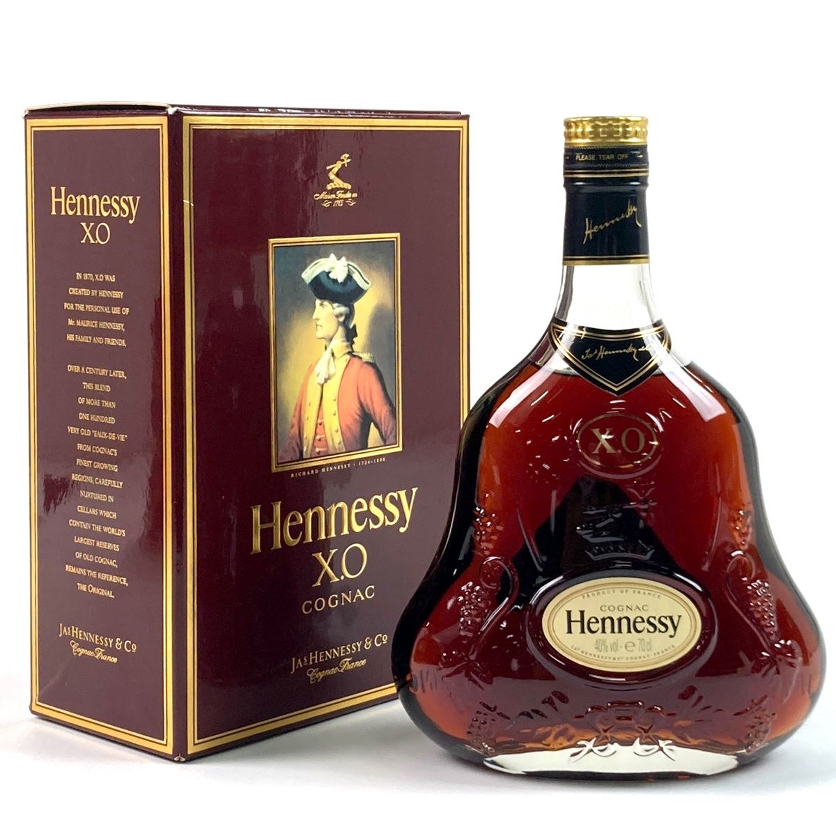 ヘネシー Hennessy XO 金キャップ クリアボトル 700ml ブランデー コニャック 【古酒】