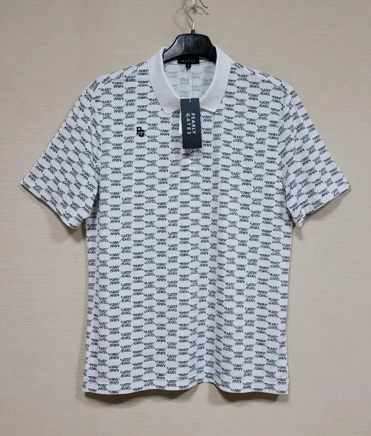 PEARLY GATES パーリーゲイツ メンズ 接触冷感 ロゴ パータン カラー 半袖Tシャツ (新品)