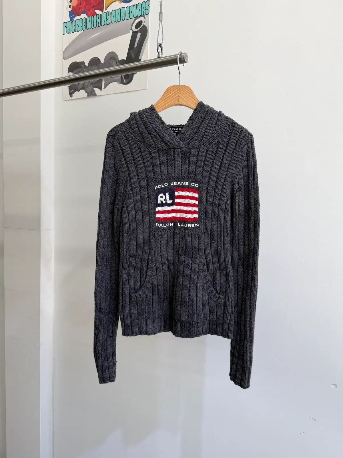 POLO JEANS CO. ポロジーンズカンパニー 星条旗 コットン フーディー