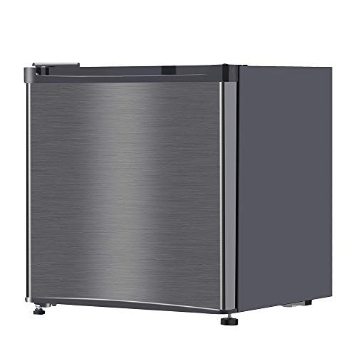 【新品】MAXZEN 冷蔵庫 46L コンパクト 大容量 右開き 1ドア 47cm 一人暮らし セカンド冷蔵庫 温度調節 製氷 耐熱板 静音 黒 ガンメタリック JR046ML01 マクスゼン