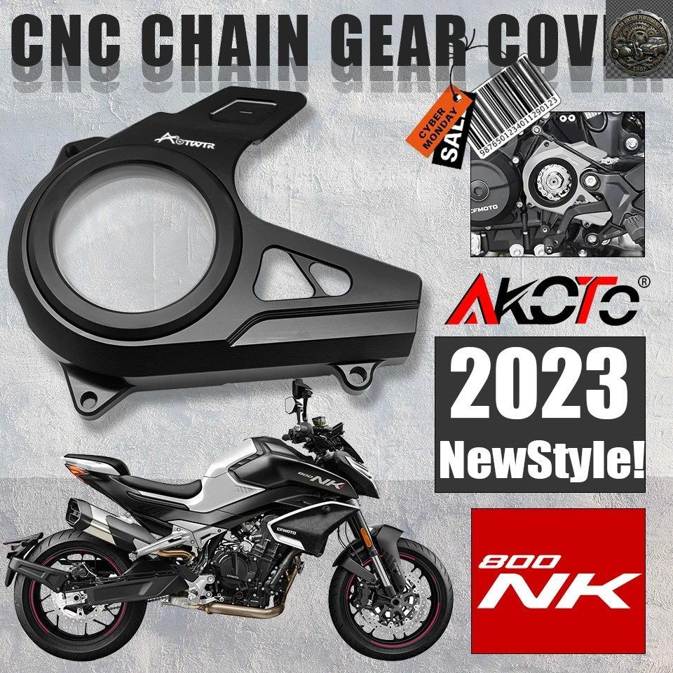DEGIN フロントチェーンカバー CFMOTO 800NK NK800 C22 2023- オートバイ用透明チェーンギアキャップ 12,680円