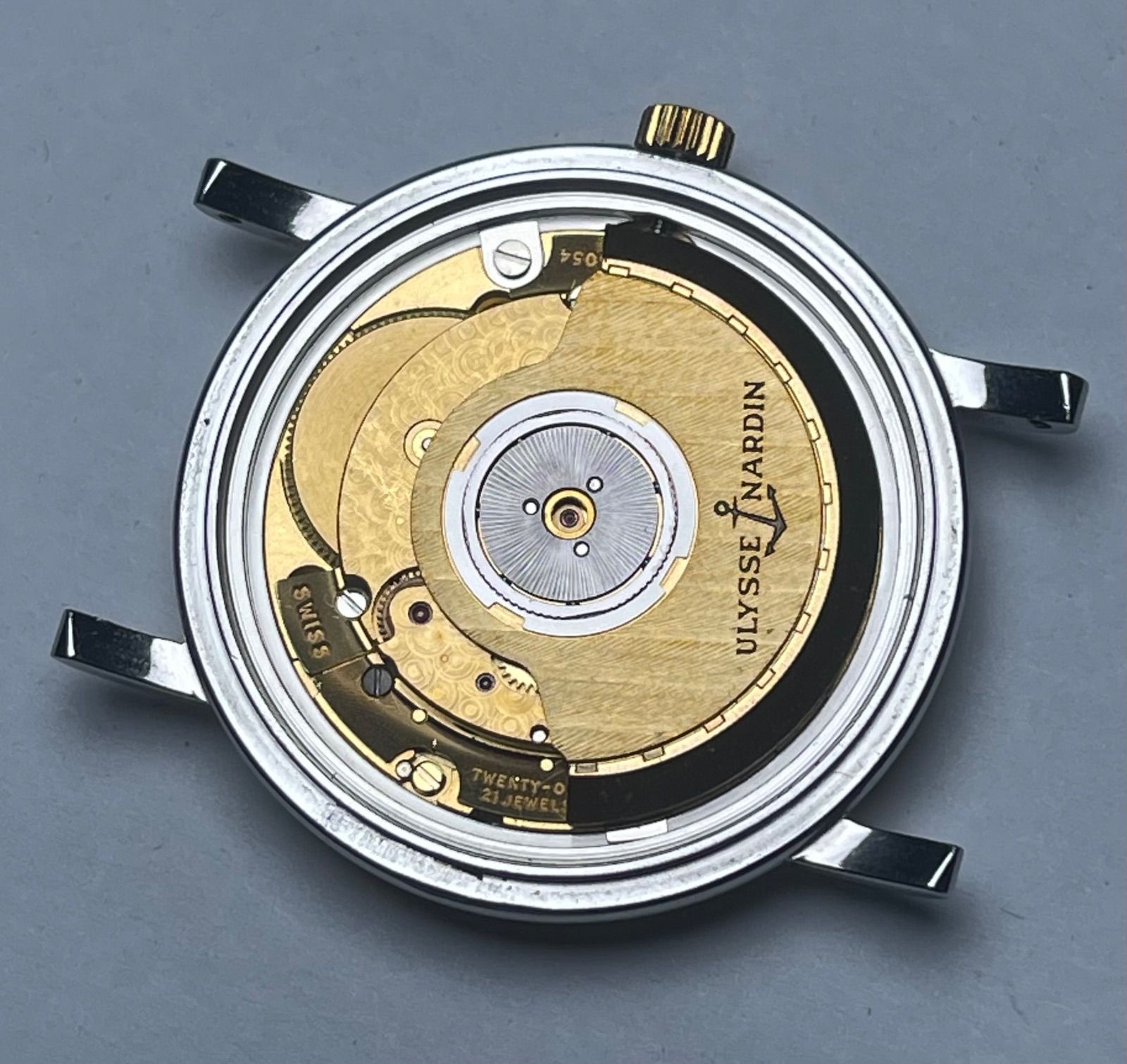 中古 ユリスナルダン Ulysse Nardin サンシアー 135-22 デイト SS YG 