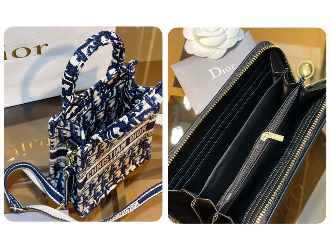 人気 Christian Dior クリスチャンディオール トートバッグ ショルダーバッグ 財布 3点セット 人気 Christian Dior クリスチャンディオール トートバッグ ショルダーバッグ 財布 3点セット