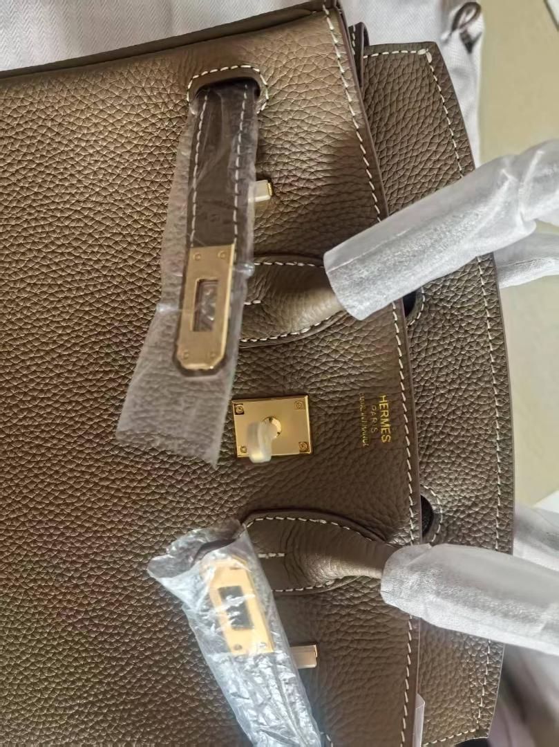 HERMES エレファントグレーのハンドバッグ／ショルダーバッグ