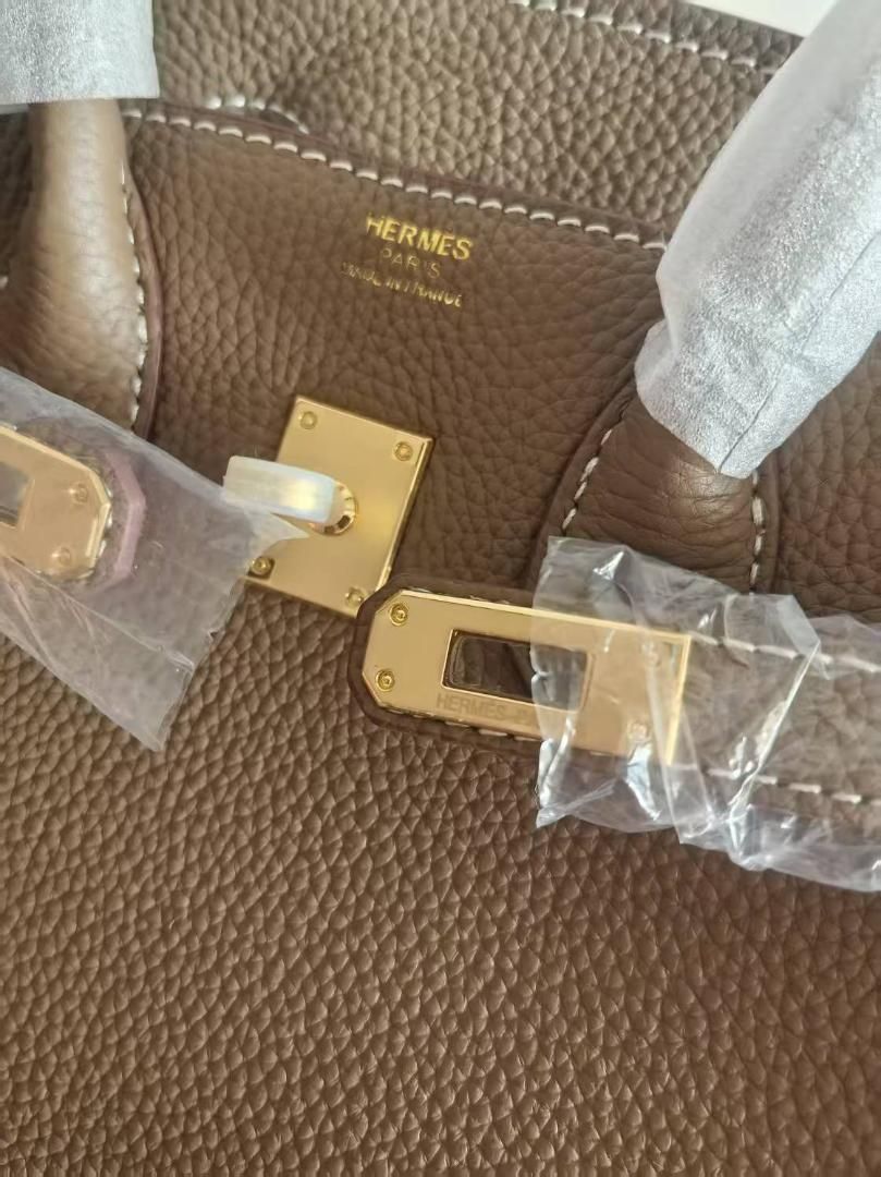 HERMES エレファントグレーのハンドバッグ／ショルダーバッグ
