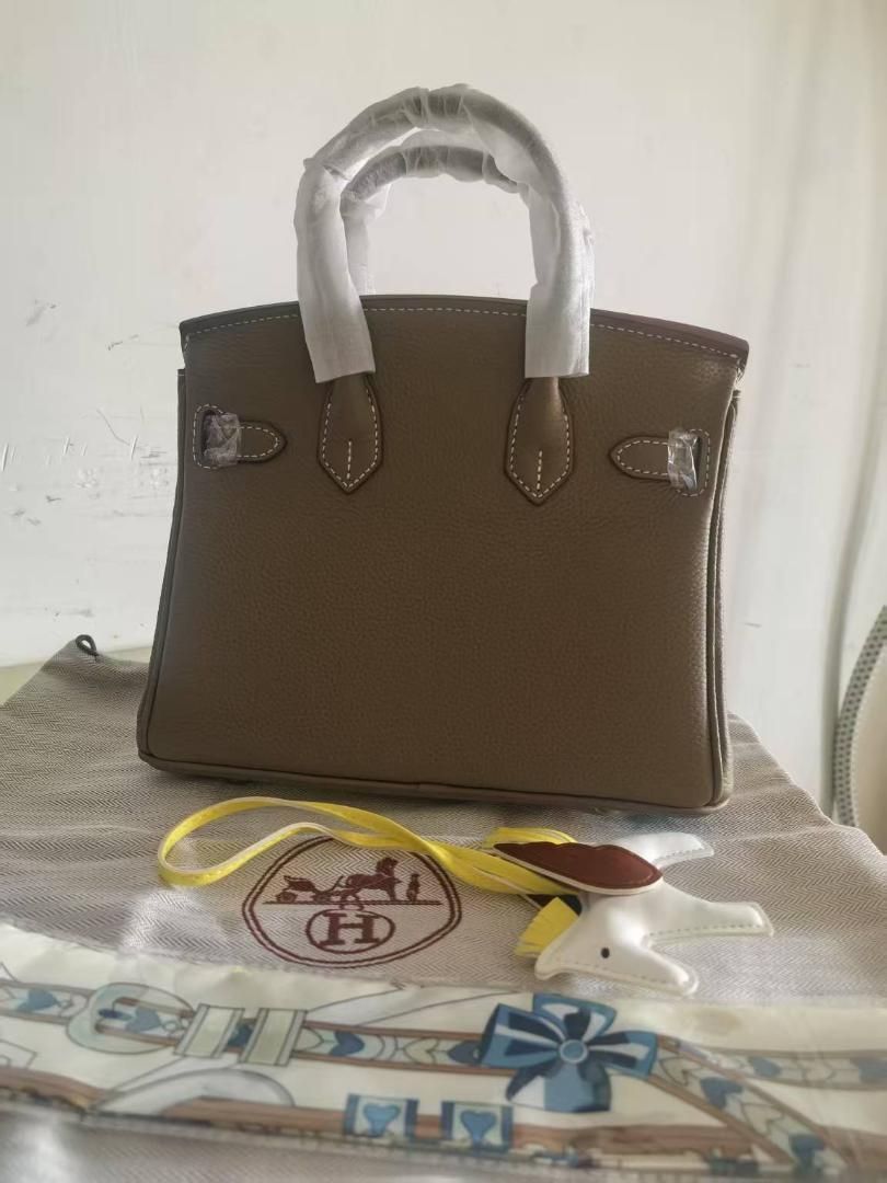 HERMES エレファントグレーのハンドバッグ／ショルダーバッグ