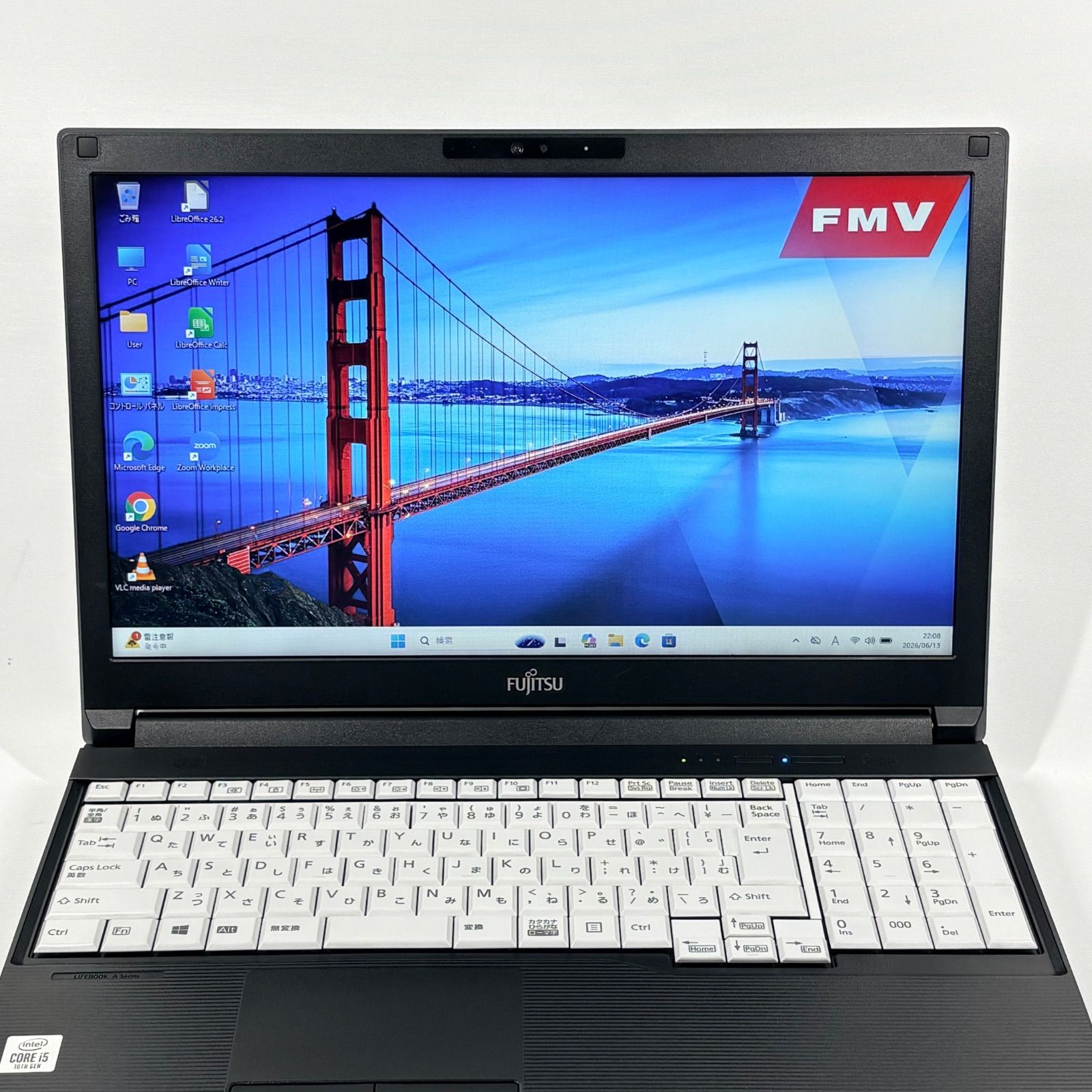 ノートパソコン Windows11 Libre Office付き 第10世代 Core i5 メモリ 16GB SSD 256GB ノートPC オフィス付き 管理用208