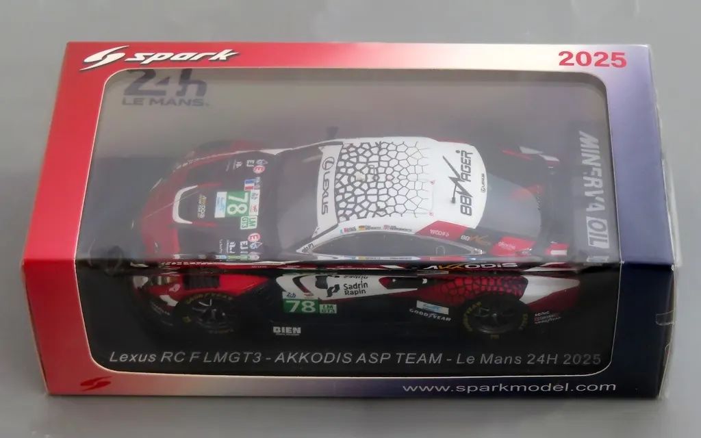 【新品】ミニカー 1/43 Lexus RC F LMGT3 AKKODIS ASP TEAM Le Mans 24H 2025 A. Robin - J. Hawksworth - F. Gehrsitz #78 [S9300]