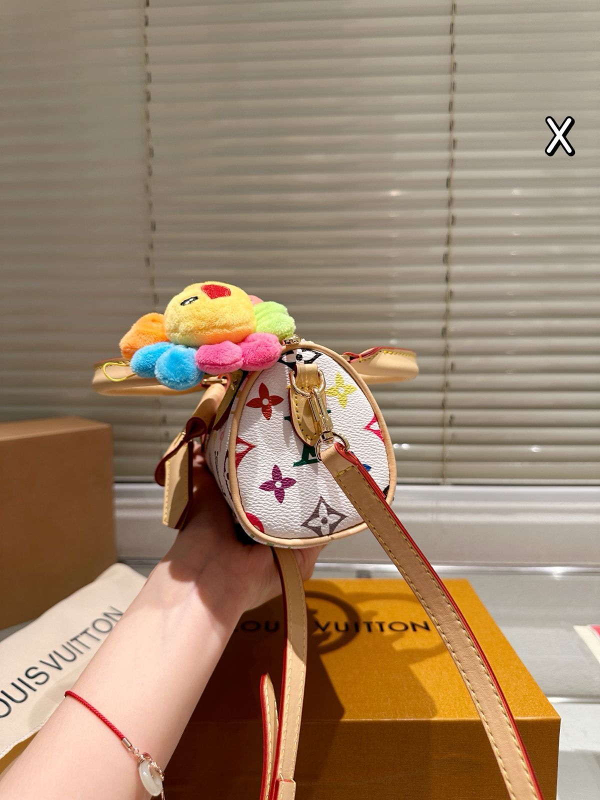 今日特価】LV x Takashi Murakami White Multicolor Nano Speedy 16 