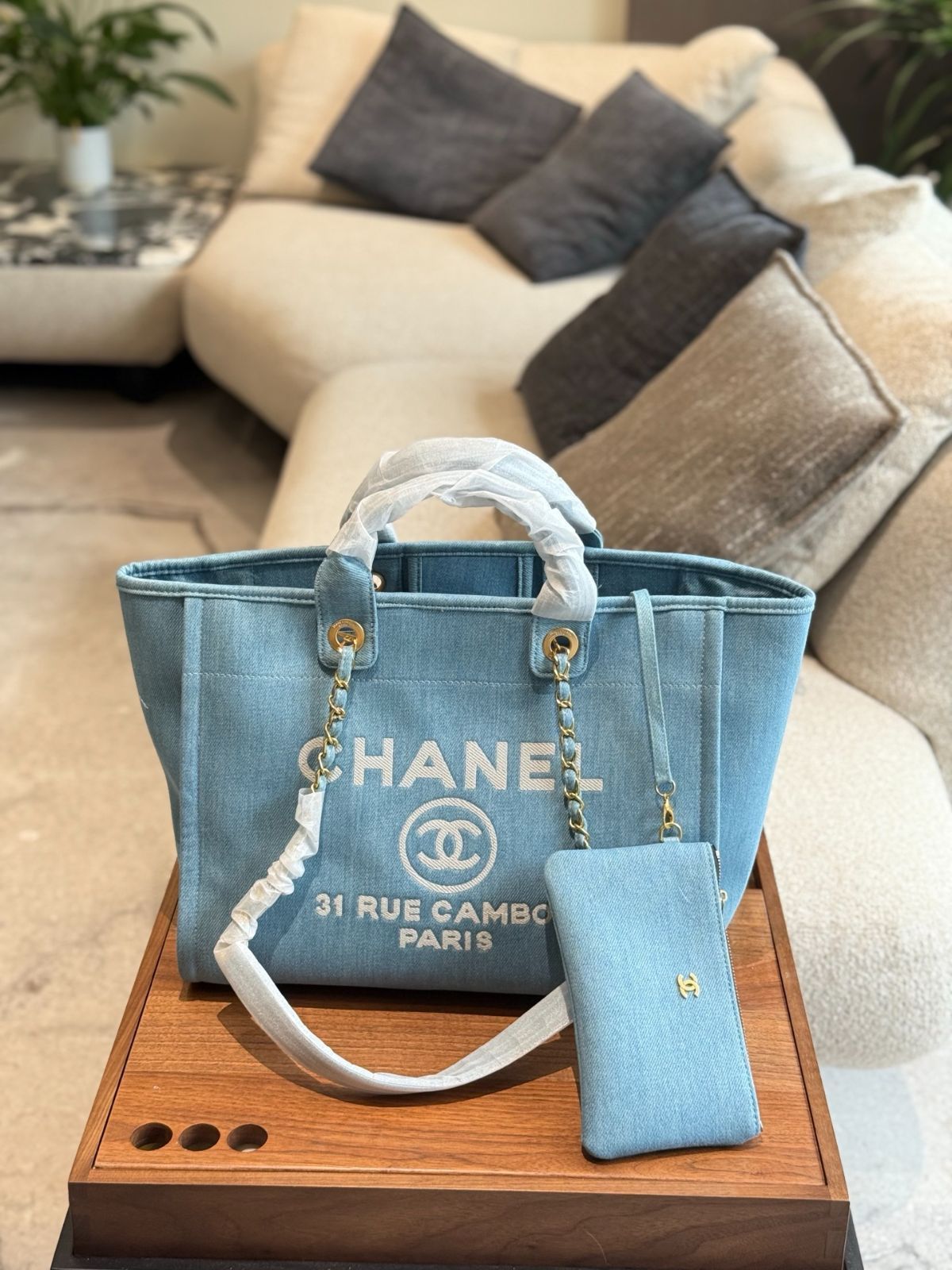 【今日特価】Chanel 2025 Denim Beach Bag シャネル 2025 デニム ビーチバッグ