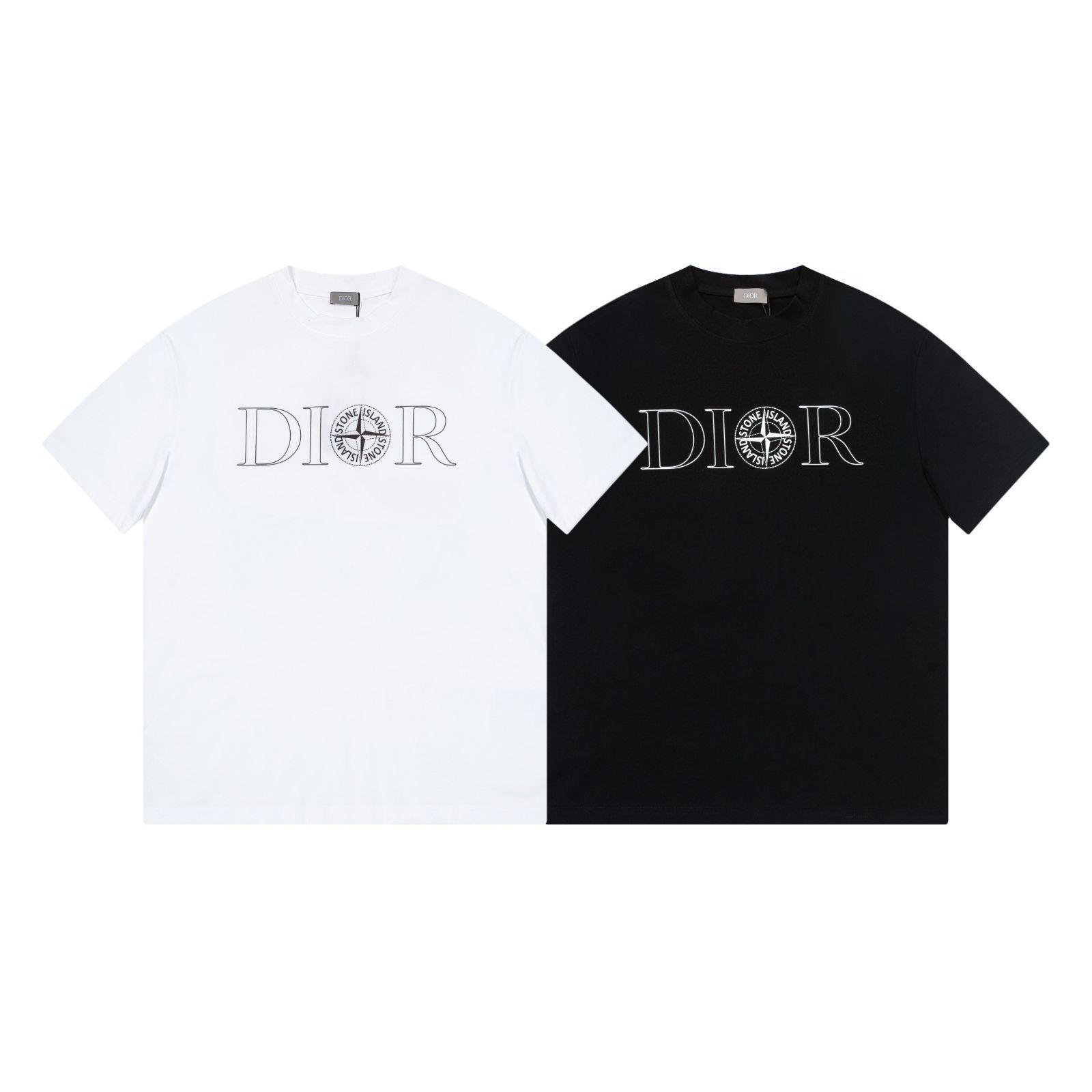 本日限定特価】DiOR × STONE ISLAND コラボ クルーネックTシャツ - 2色 