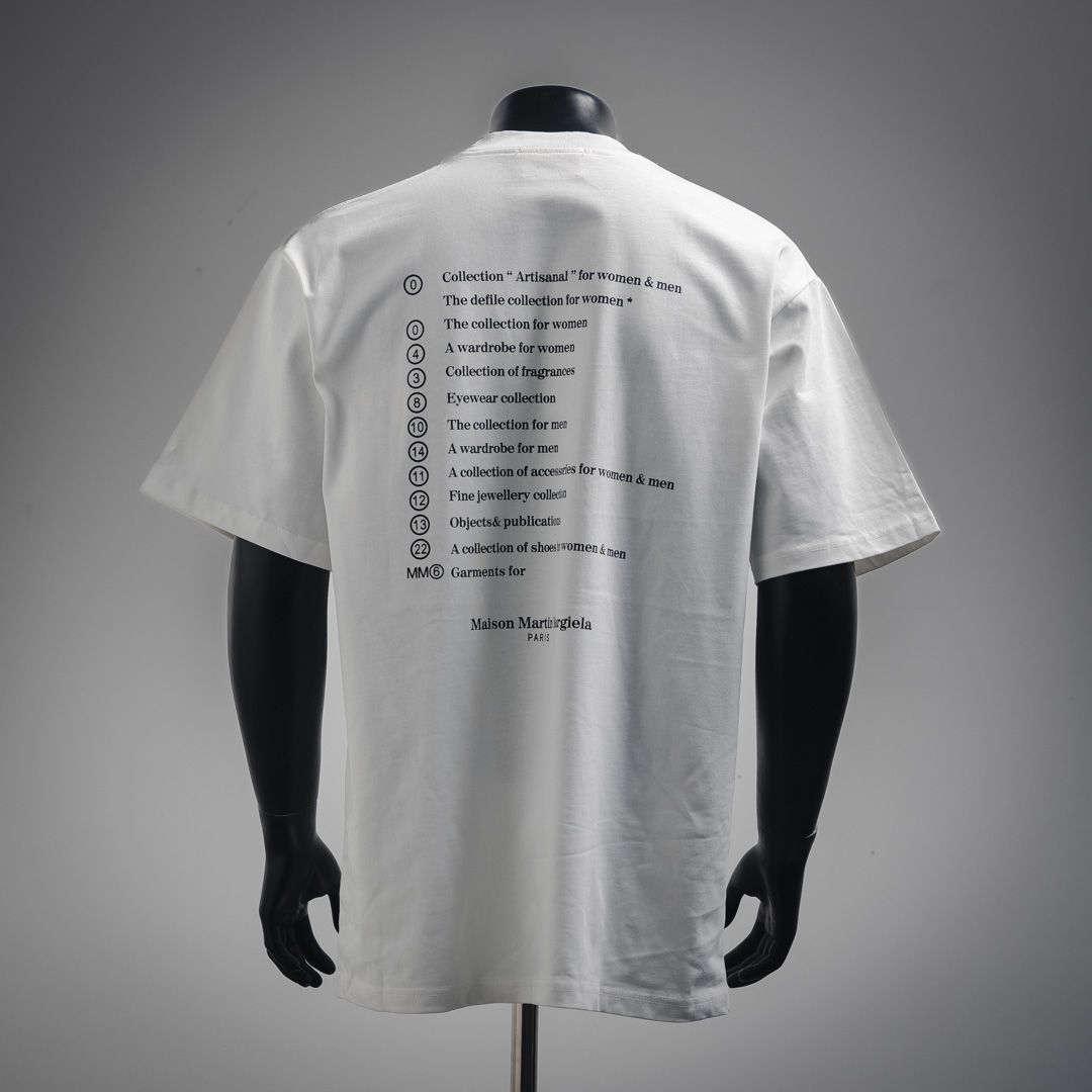 【今日特価】MaisonMargiela 25ss ナンバー 3 文字プリント T シャツ
