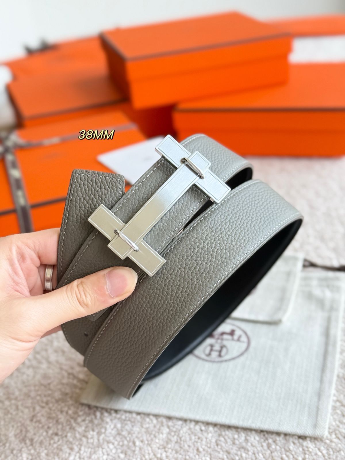 【今日特価】Herm?s H Jumping レザーベルト-2