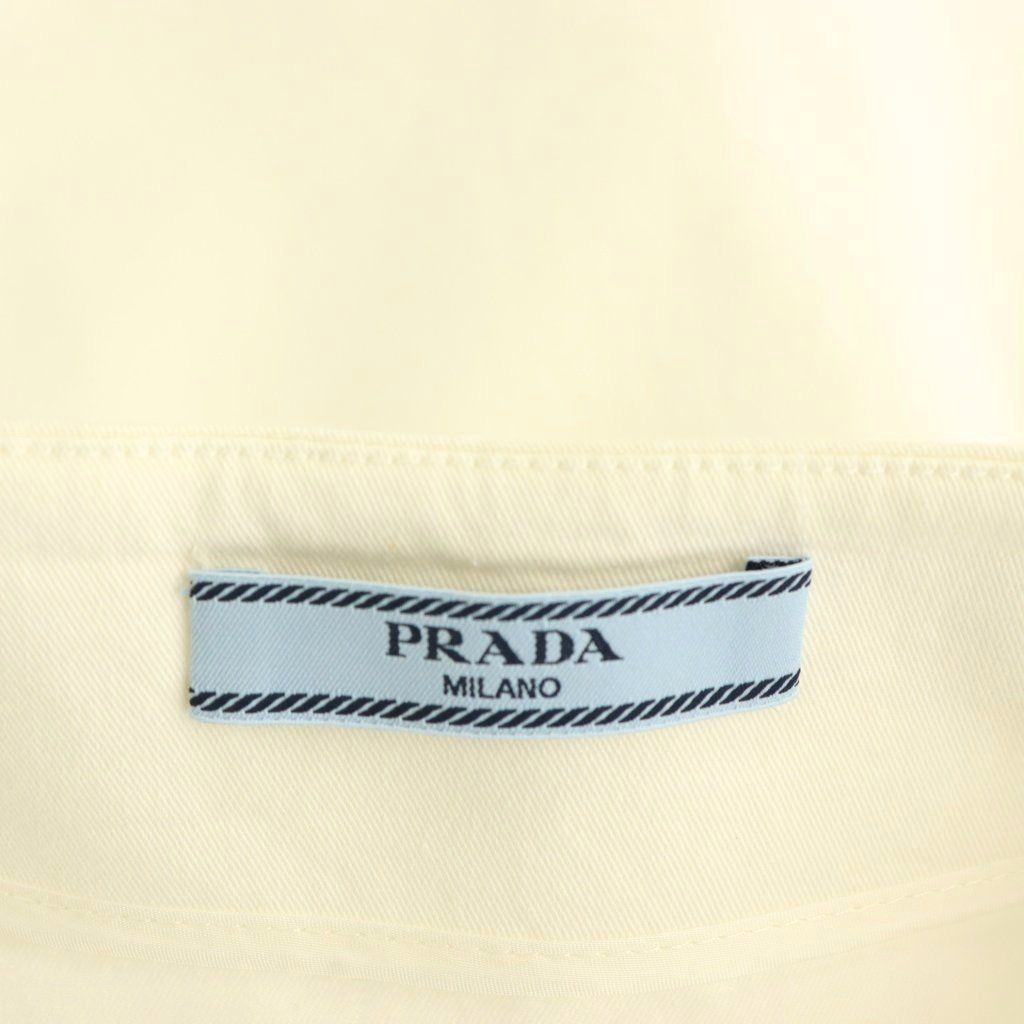 プラダ PRADA ベルト付き タイトスカート ミニ ストレッチ 38 ホワイト /HK ■OS プラダ PRADA ベルト付き タイトスカート ミニ ストレッチ 38 ホワイト /HK ■OS