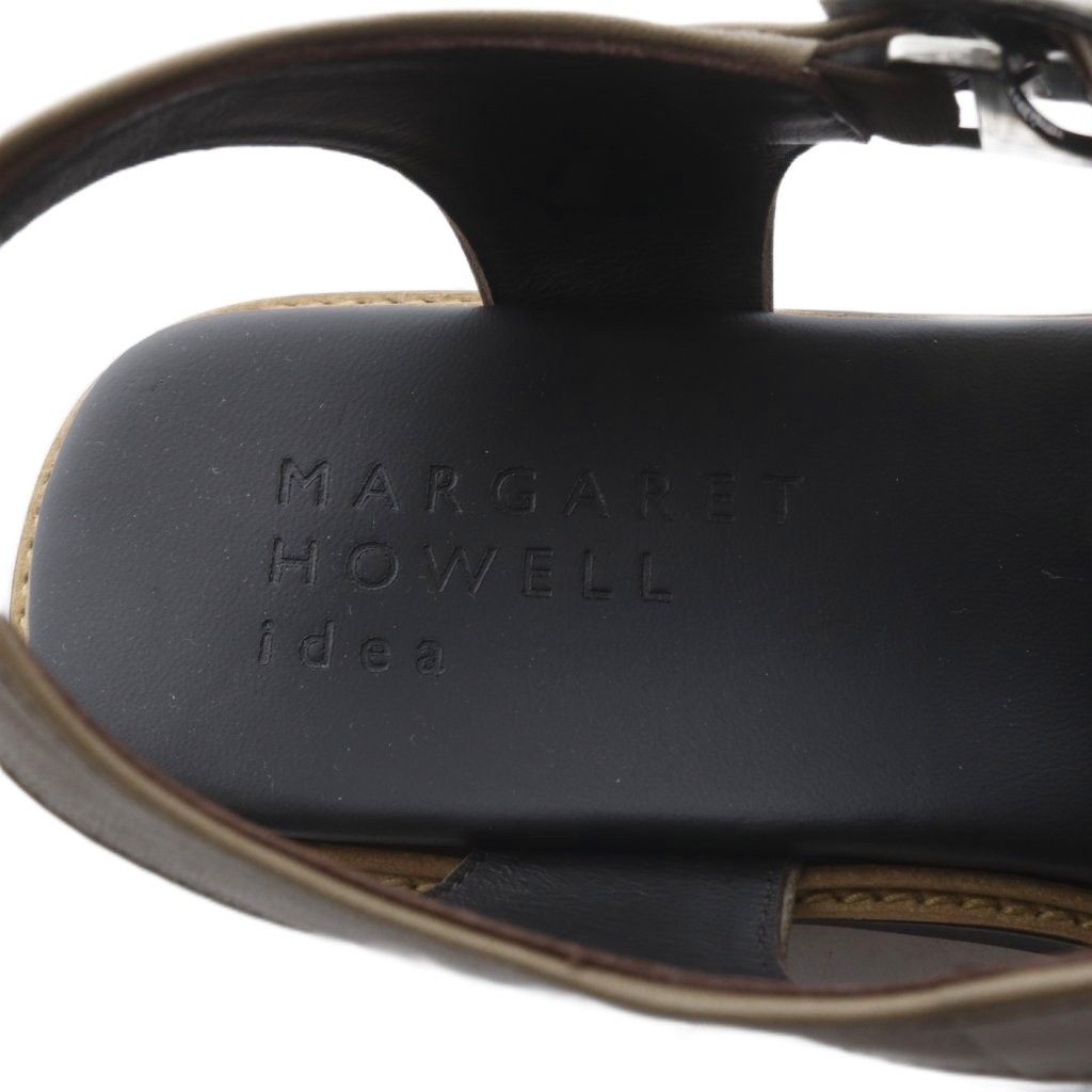 マーガレットハウエル MARGARET HOWELL idea カバードサンダル フラット ストラップ レザー 23.5cm オーク /YO11 マーガレットハウエル MARGARET HOWELL idea カバードサンダル フラット ストラップ レザー 23.5cm オーク /YO11