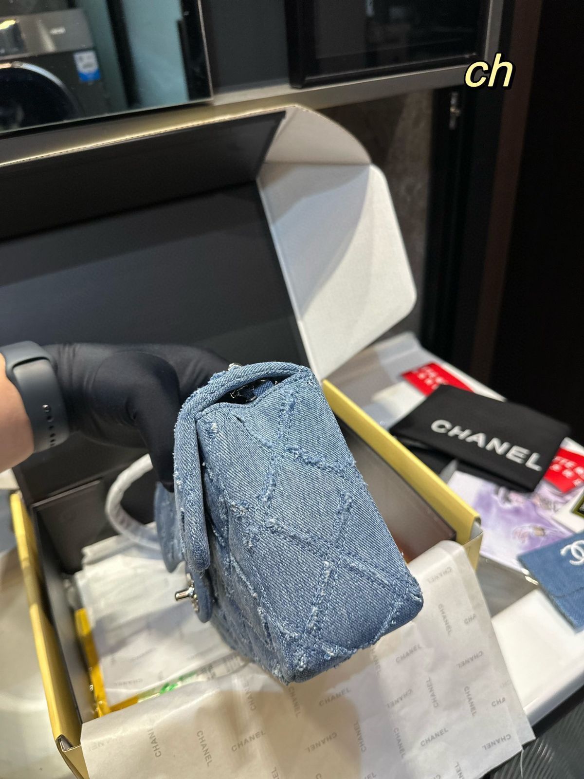 Chanel 今日特価！高版本デニムミニ CF ツーピースセット?送料無料！