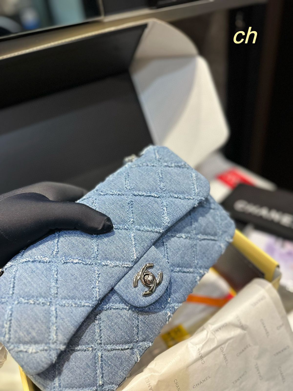 Chanel 今日特価！高版本デニムミニ CF ツーピースセット?送料無料！