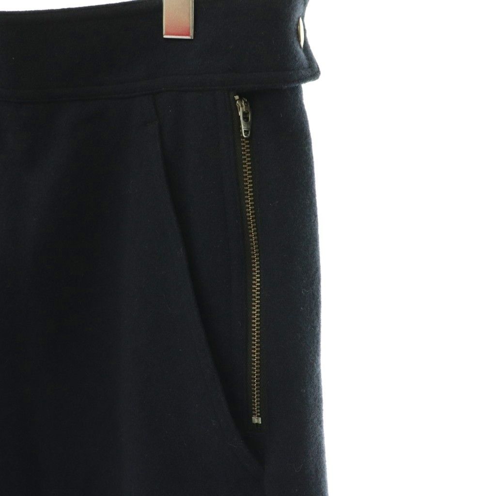 マーガレットハウエル MHL. 25AW LIGHT WOOL MELTON SKIRT ロングスカート 台形 3 ネイビー /ES ■OS