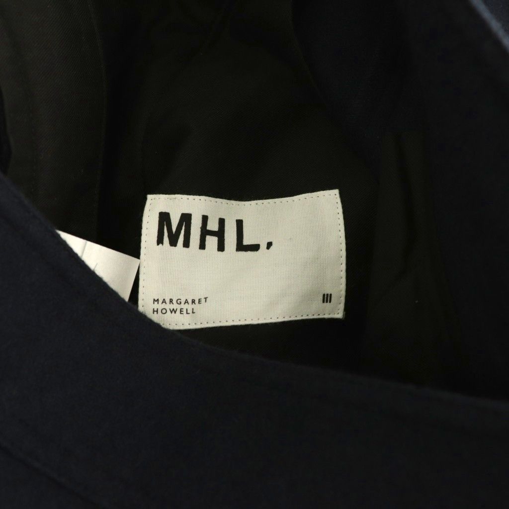マーガレットハウエル MHL. 25AW LIGHT WOOL MELTON SKIRT ロングスカート 台形 3 ネイビー /ES ■OS