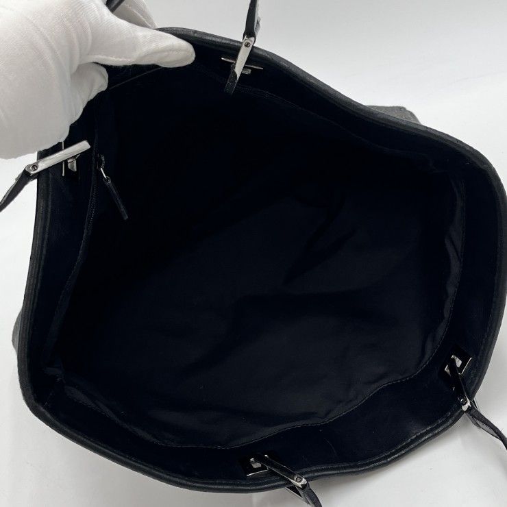 GUCCI（グッチ）GGキャンバス トートバッグ GG柄 ブラック シルバー金具 レディース 31243 【中古】